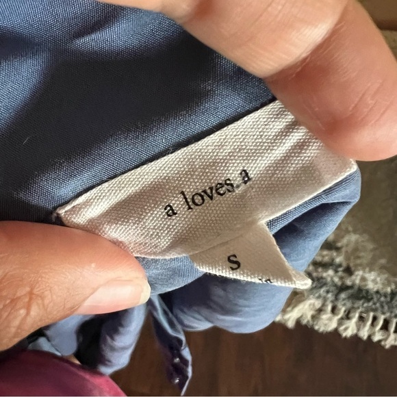 3/$30 🍂 A loves a Blue Short Sleeve Wide Leg Jumpsuit - Picture 9 of 9